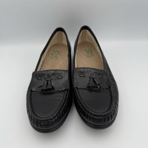 SAS Softie Tripad Comfort Kiltie Loafer Women's 9.5 M Black Leather Tassel USA